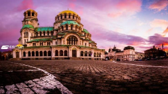 A scenic view of a landmark in Bulgaria