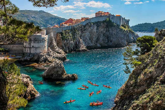 A scenic view of a landmark in Croatia
