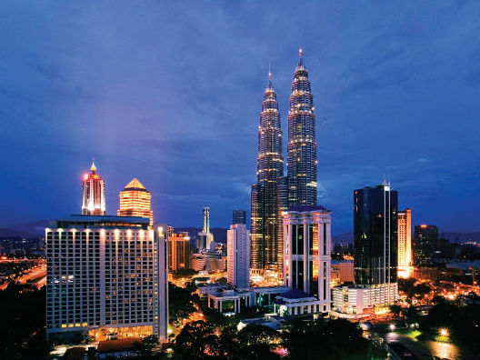 A scenic view of a landmark in Malaysia