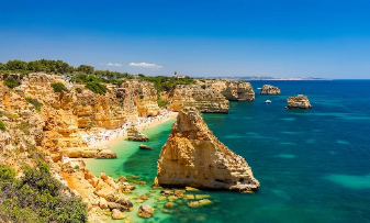 A scenic coastal view in Portugal