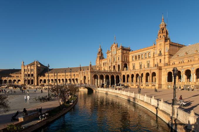 A scenic view of a landmark in Spain